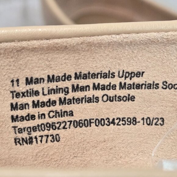 Minimalist Ballet Flats Size 11 Tan Pointed Toe Comfort Dressy Ballerina Shoes - Picture 8 of 11